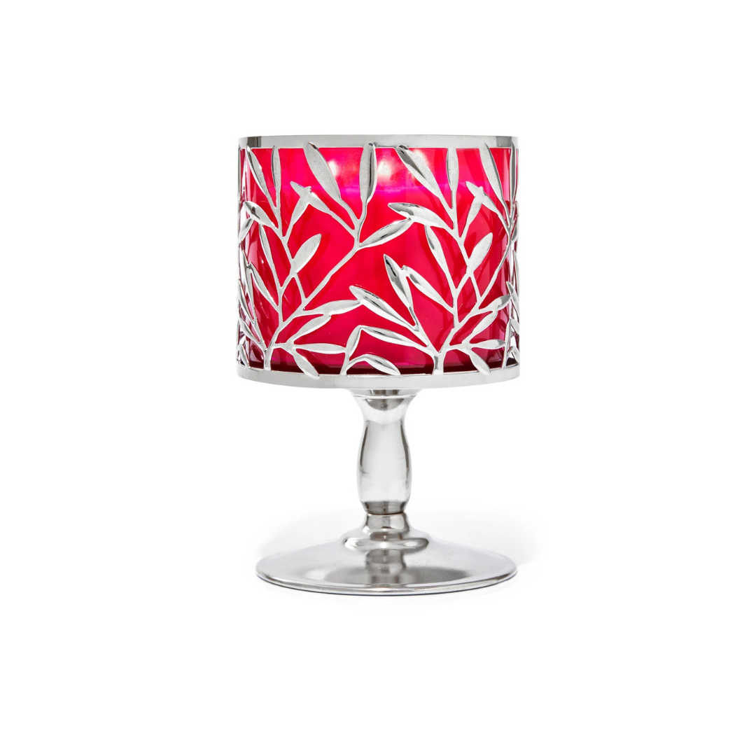 Vine Leaf Pedestal 3-Wick Candle Holder