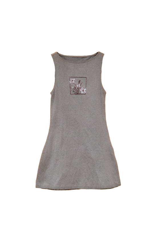 shift dress, gray